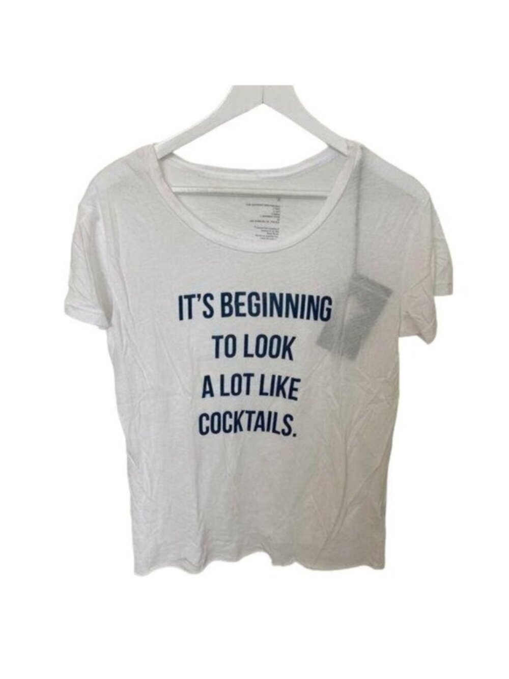 Good hYOUman Graphic Tee White "Its Beginning To Look A Lot Like Cocktails"